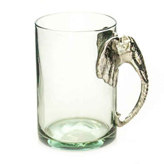 HAND-BLOWN Elephant Pewter Mug