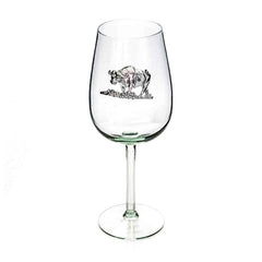 Bordeauxglas – Zinn-Buff auf Schale