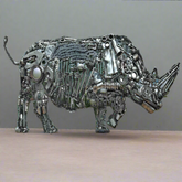 Photo of Contemporary Art Rhino Sculpture