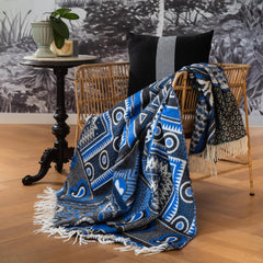Kanga Black Old Royal Throw