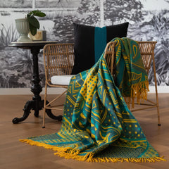 Kanga Teal Aqua Throw