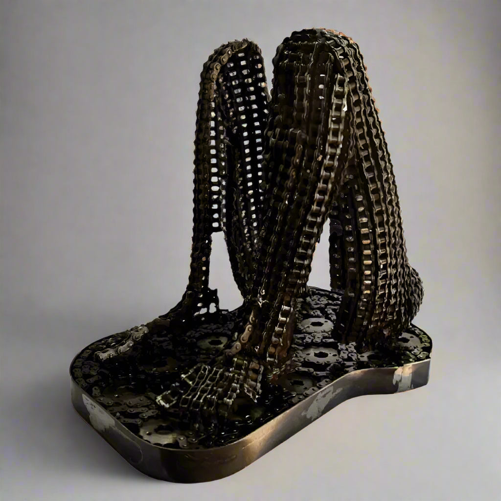 Handcrafted Sitting Legs Sculpture