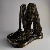 Handcrafted Sitting Legs Sculpture