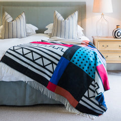 Xhosa Umbhaco Black Natural Throw