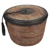 Sadia Leather Trim Basket