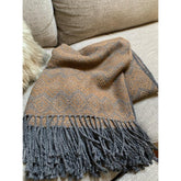 Chocolate and Charcoal Alpaca throw blanket