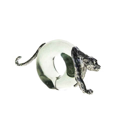 Mini Cheetah Napkin Ring Pewter