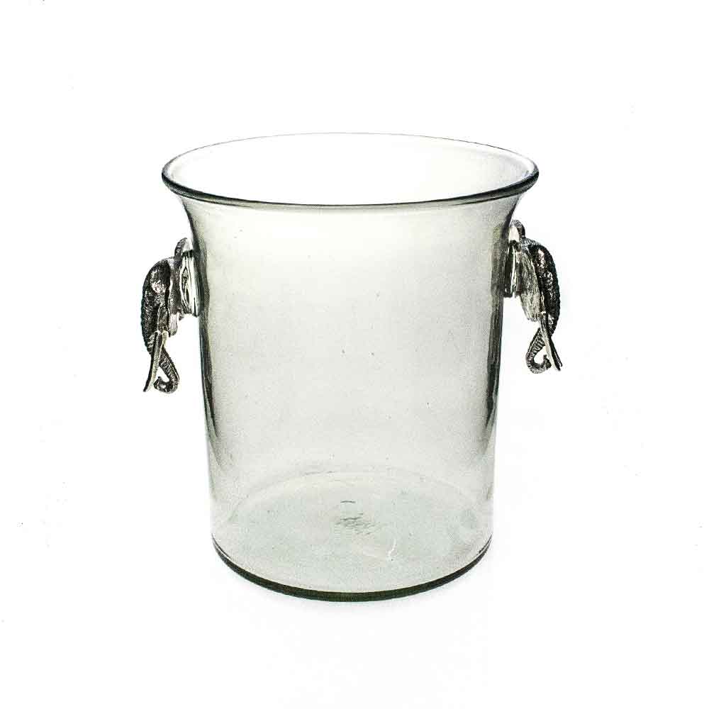 Ice Bucket Elephant Pewter Handle