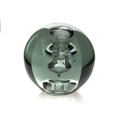 Silver Spiral Paperweight Clear Round