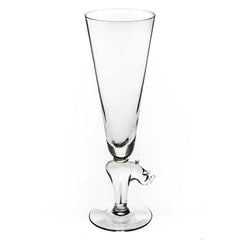 Set of 4 Rhino stem Champagne flutes