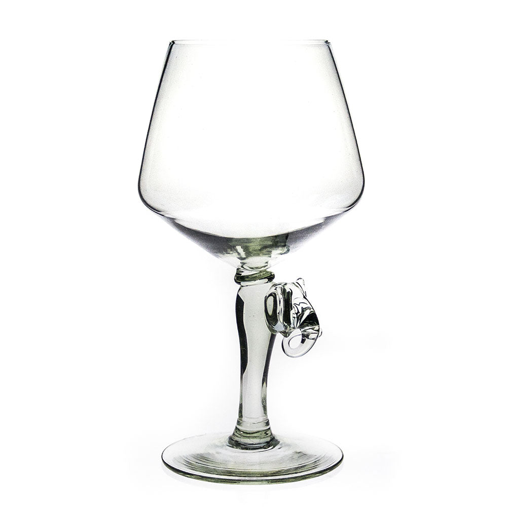 Set of 4 Large Elephant stem white wine glass