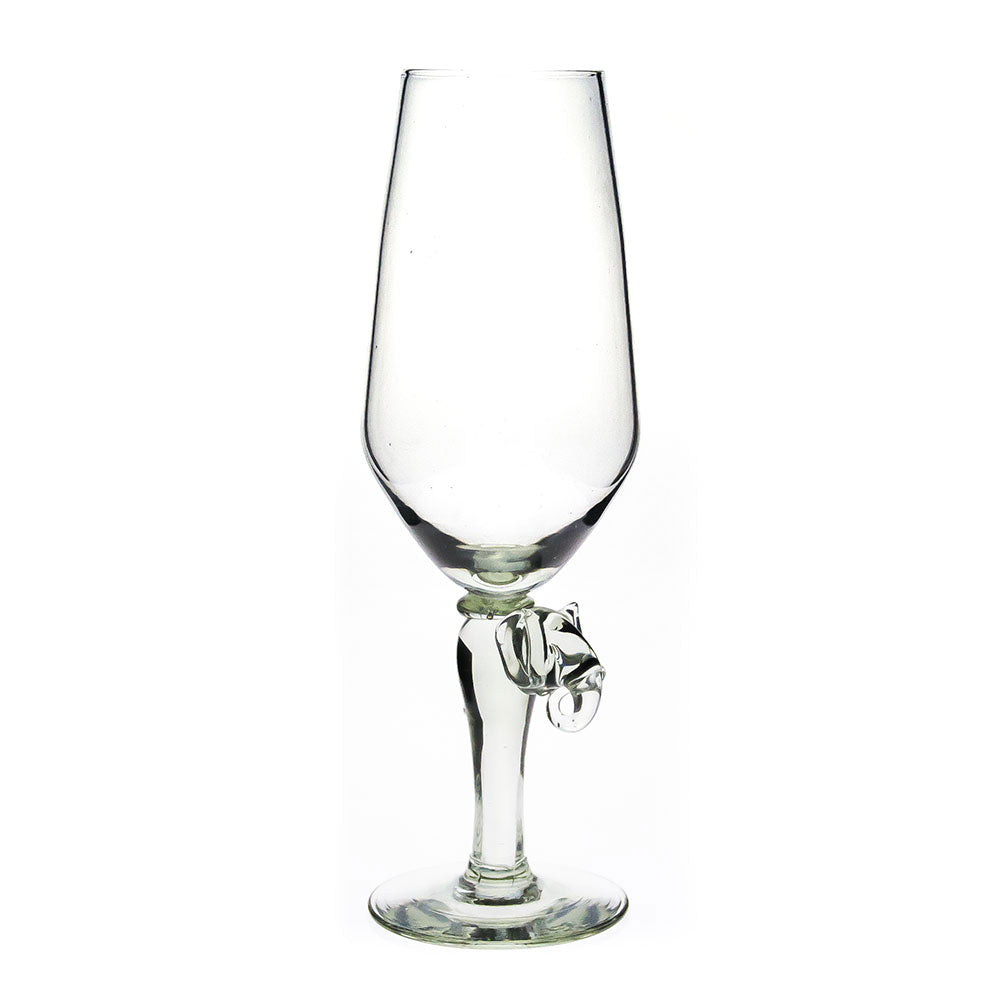 Set of 4 Elephant stem champagne flute