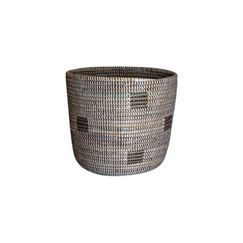 Silver Dotted Open Basket